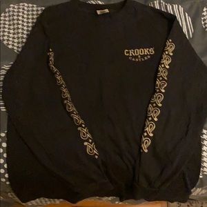 Men’s Black Crooks & Castles Long Sleeve TShirt